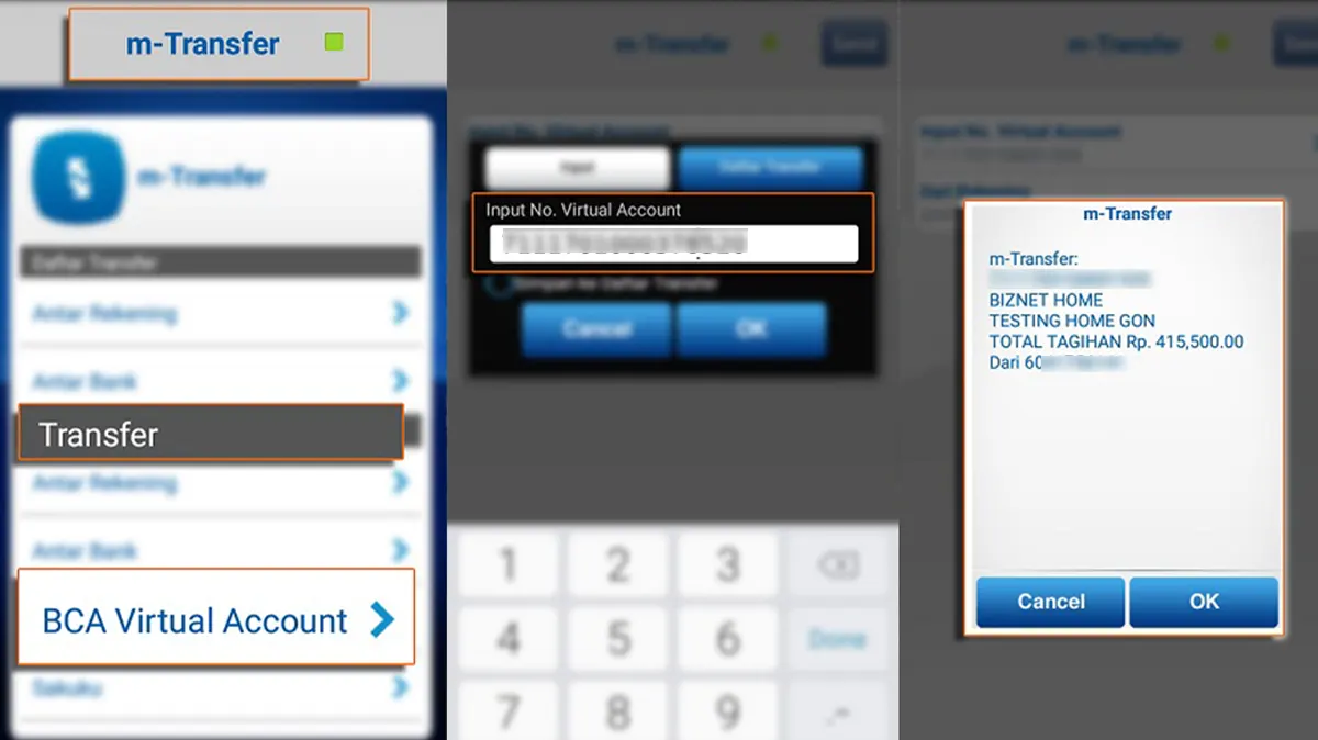 Cara Bayar Biznet Lewat M Banking BCA